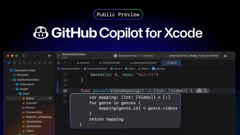 Github copilot maintenant disponible pour xcode