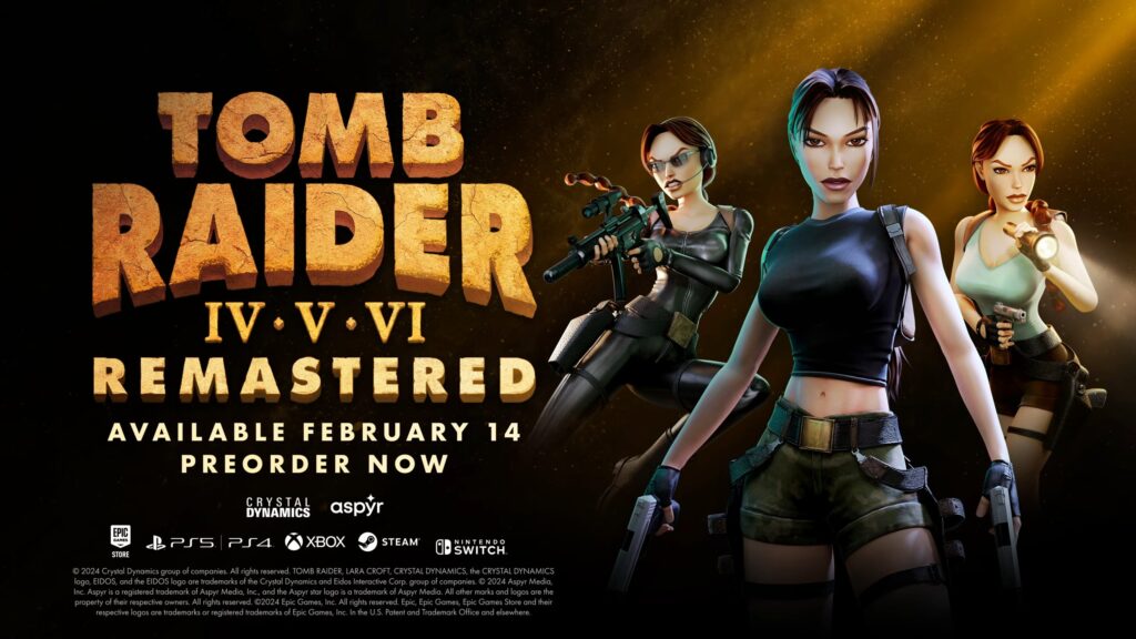 Remasterisation de tomb raider iv à vi prévue pour février 2024
