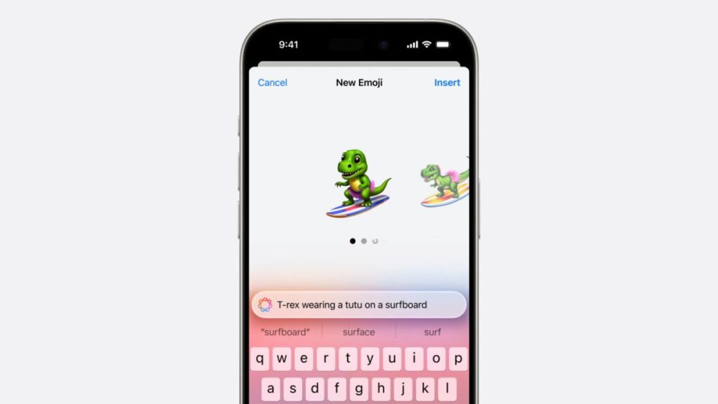 Promotion d'apple intelligence avec ios 18.1