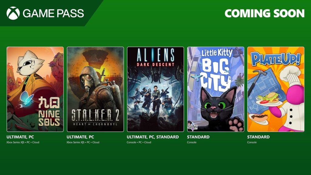 Prochains jeux à venir sur game pass