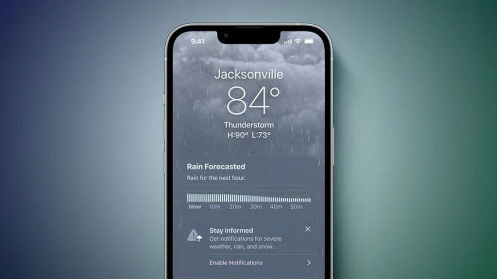 Alerte météo critique erronée sur les iphone britanniques