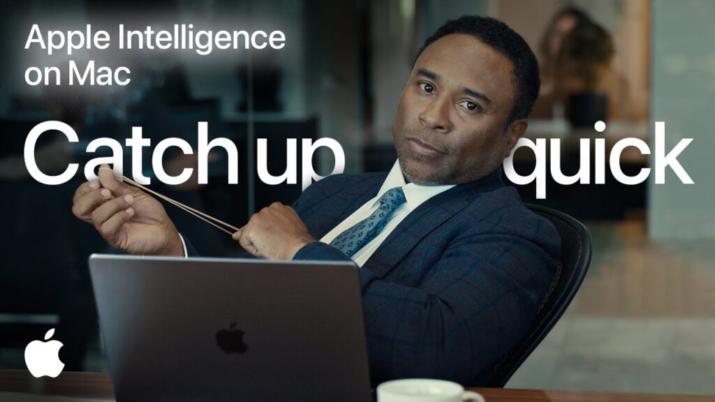 Apple dévoile des publicités pour apple intelligence sur macbook pro