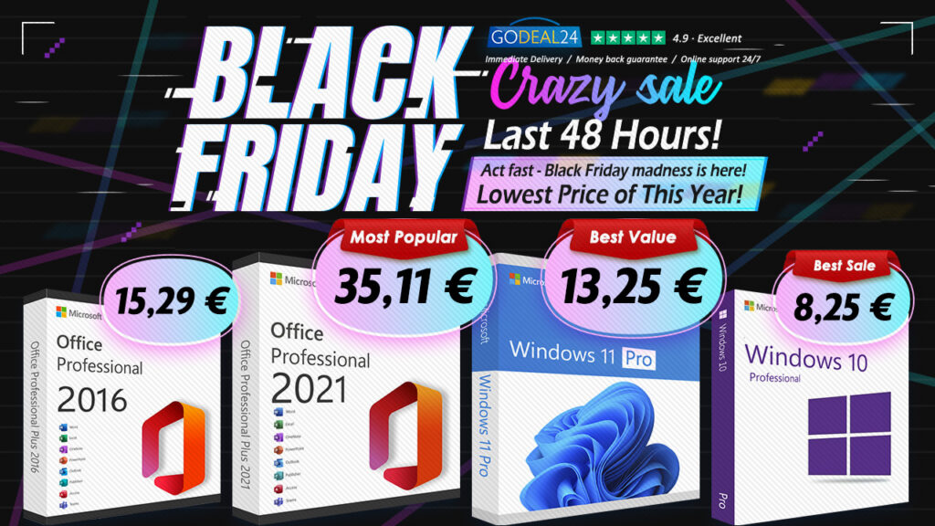 Promotions exceptionnelles pour windows et office pendant le black friday