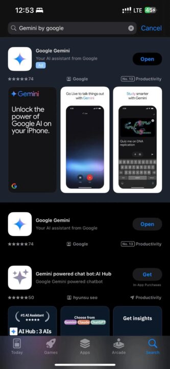 Google gemini lance une application autonome sur l'app store