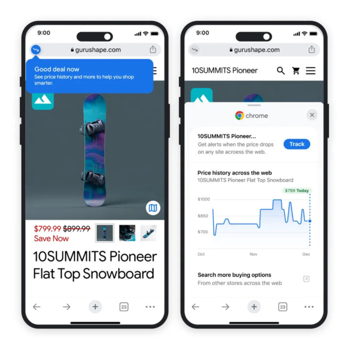 Chrome sur ios intègre google lens et améliore l'expérience shopping