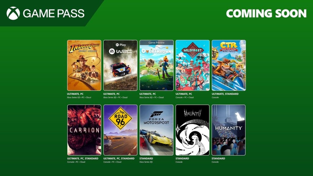 Prochains jeux à venir sur Game Pass en décembre