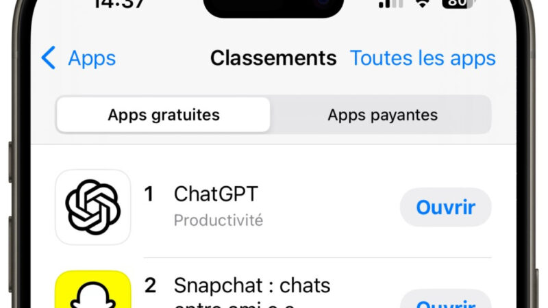Les applications les plus téléchargées sur l&rsquo;app store à noël
