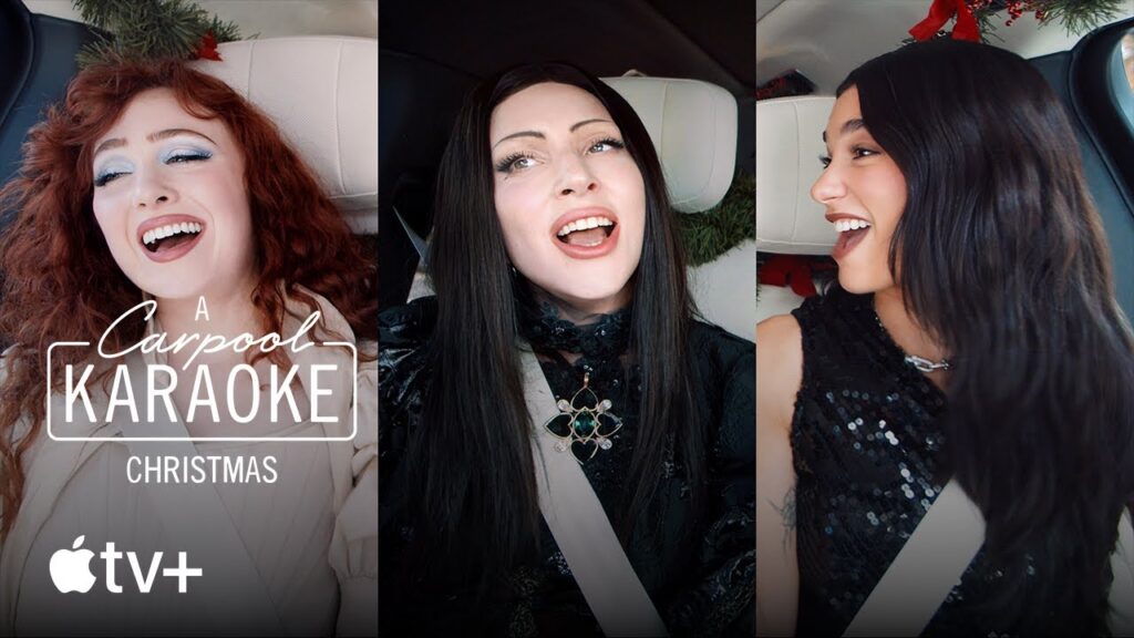 Carpool karaoke spécial noël avec lady gaga et dua lipa