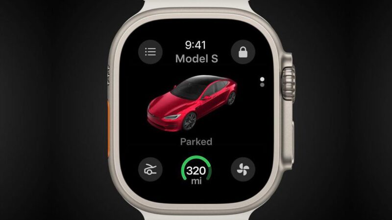 L&rsquo;application tesla pour apple watch disponible d&rsquo;ici décembre