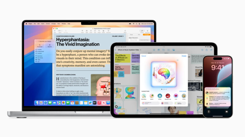 MacOS 15.3 active Apple Intelligence automatiquement
