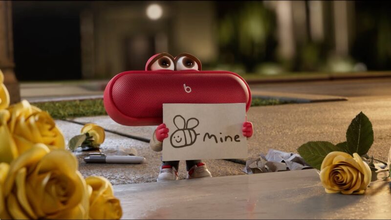 Publicité d&rsquo;apple pour la beats pill à l&rsquo;occasion de la saint-valentin