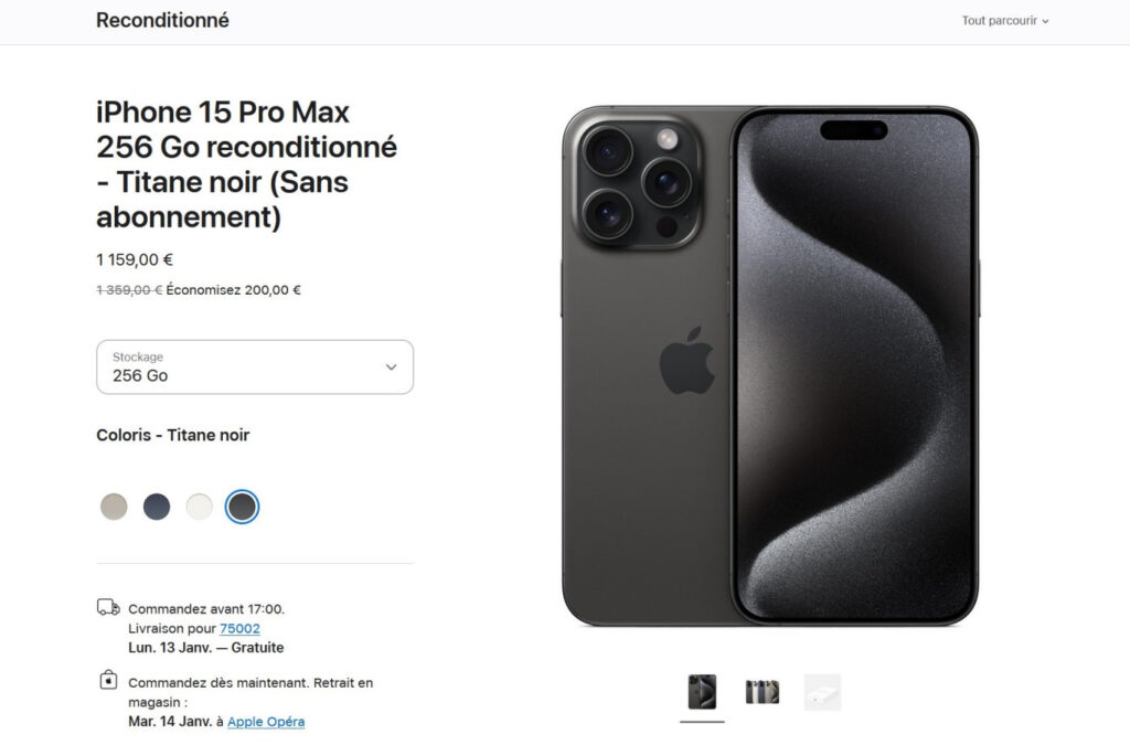 Apple lance les iphone 15 pro reconditionnés en france