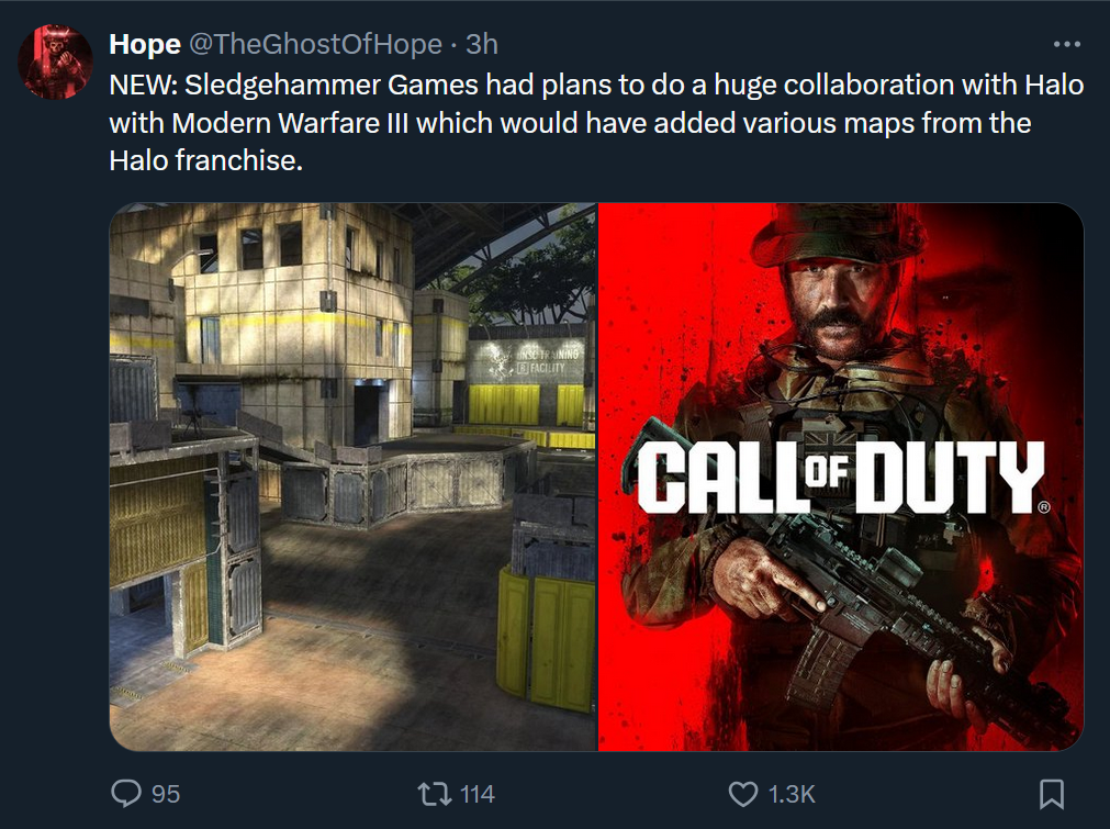 Intégration de maps halo dans call of duty modern warfare iii