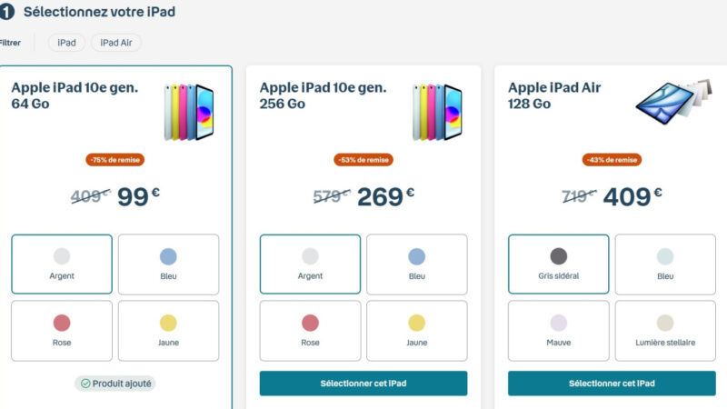 IPad à partir de 99 euros avec Bouygues Telecom