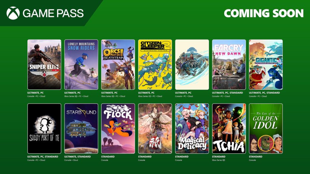 Prochains jeux à venir sur Game Pass dont Sniper Elite Resistance