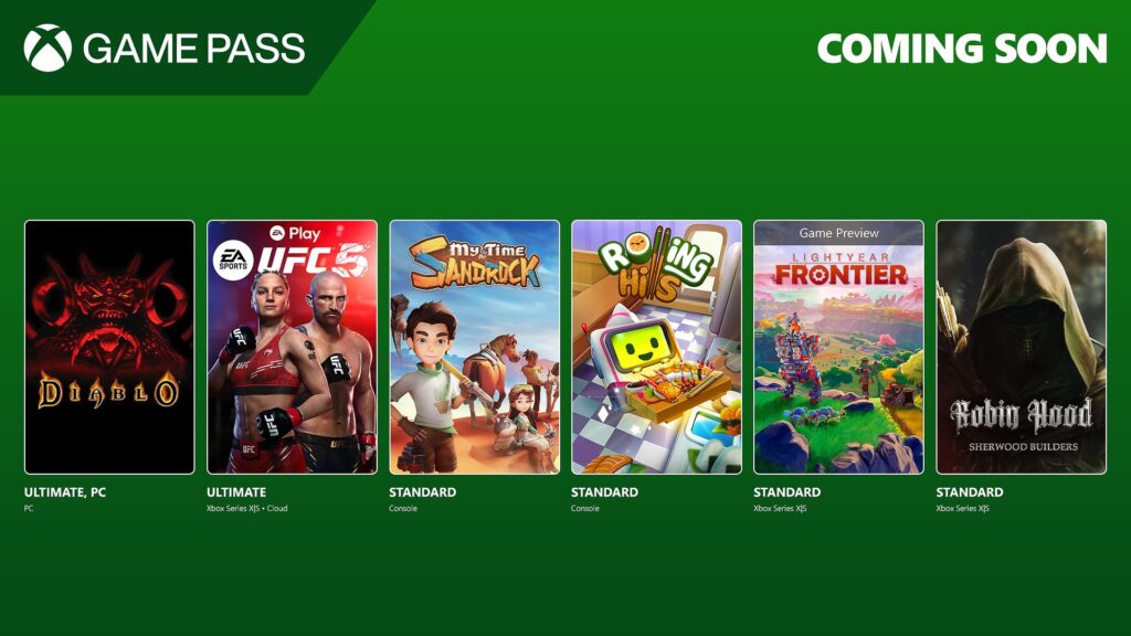 Prochains jeux du game pass en 2025