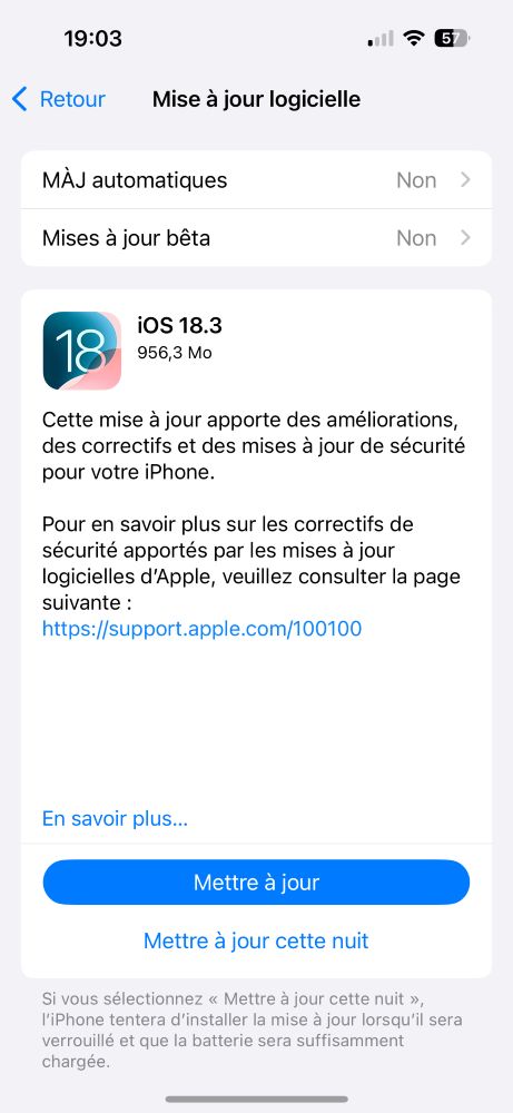 Ios 18.3 disponible avec nouveautés et corrections