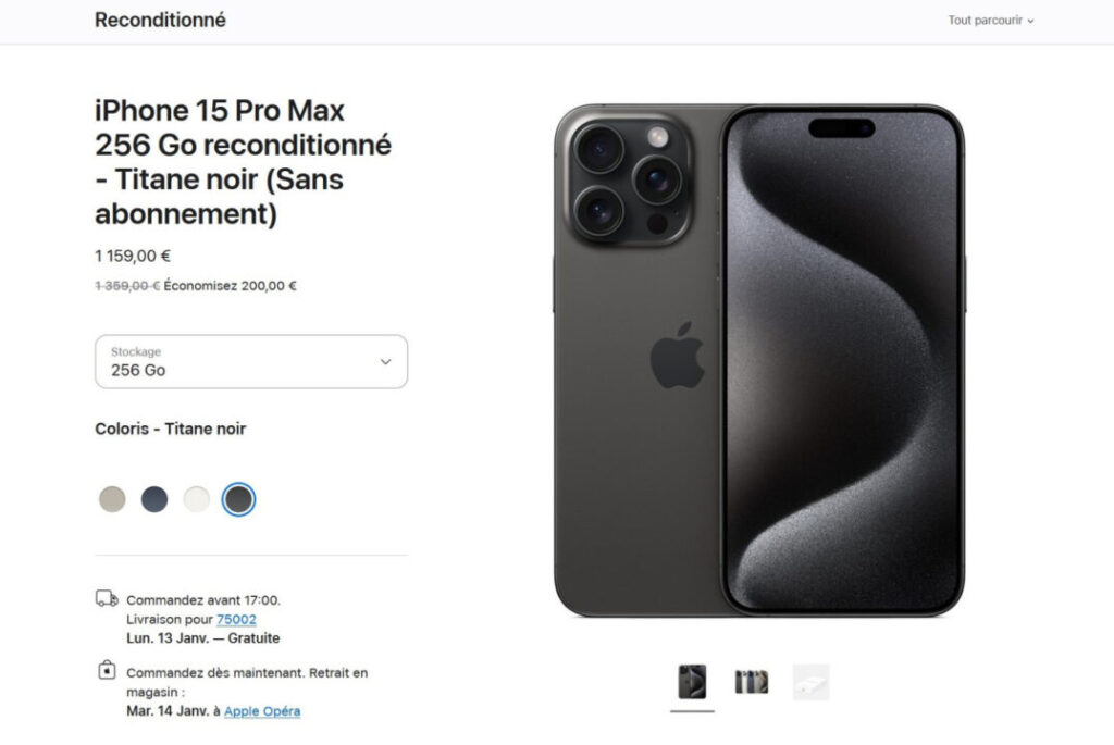 Apple lance les iphone 15 pro reconditionnés en france