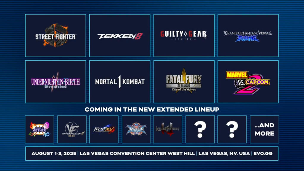 Evo 2025 : nouveautés et jeux incontournables