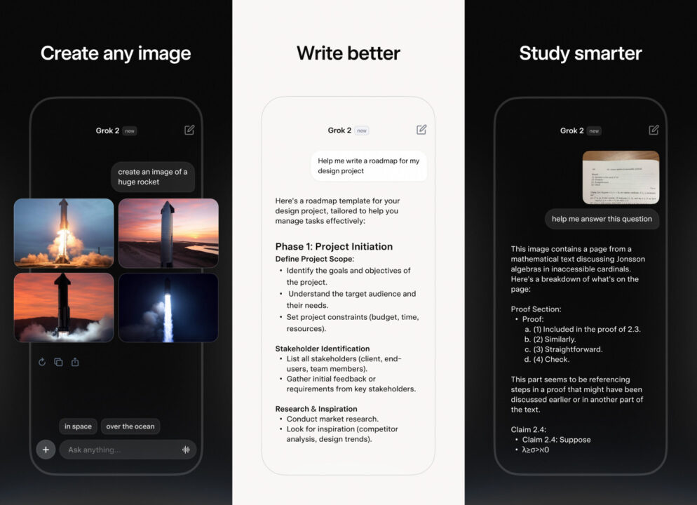 Lancement de l'application ios dédiée à grok par xai