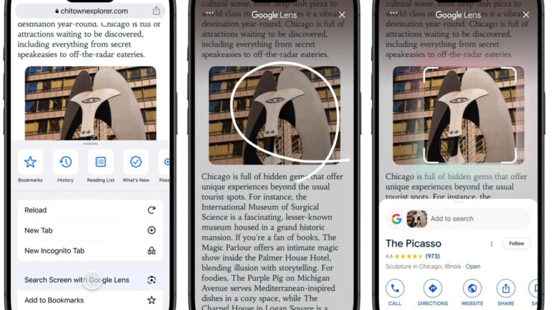 Google introduit lens sur iphone avec recherche d&rsquo;écran