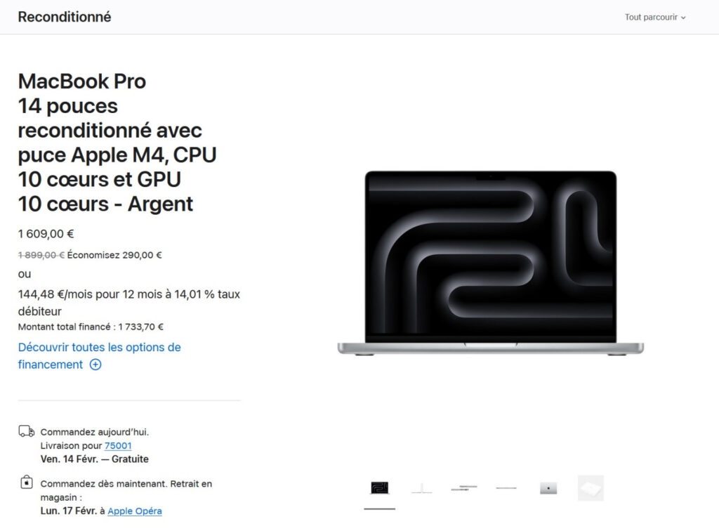 Apple lance les mac m4 reconditionnés sur refurb