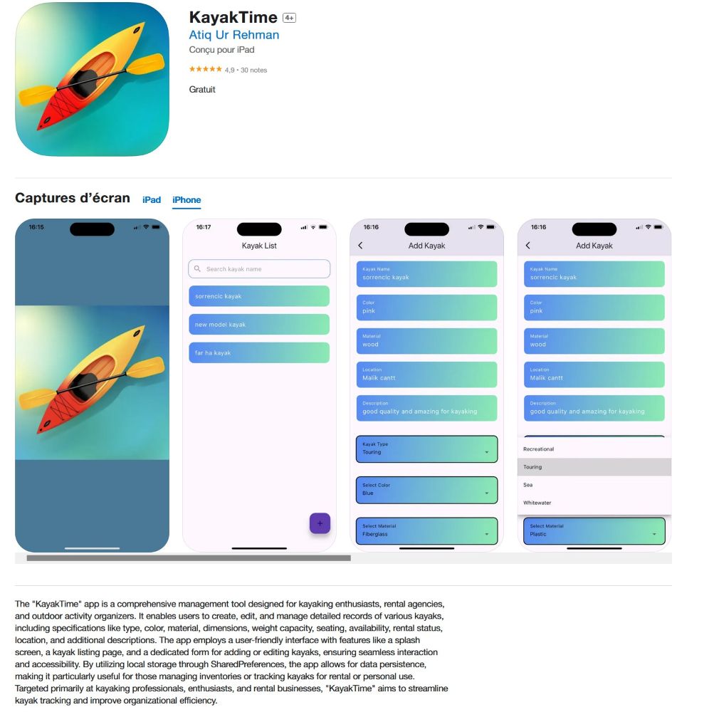 Kayaktime : une application de streaming illégal sur l'app store