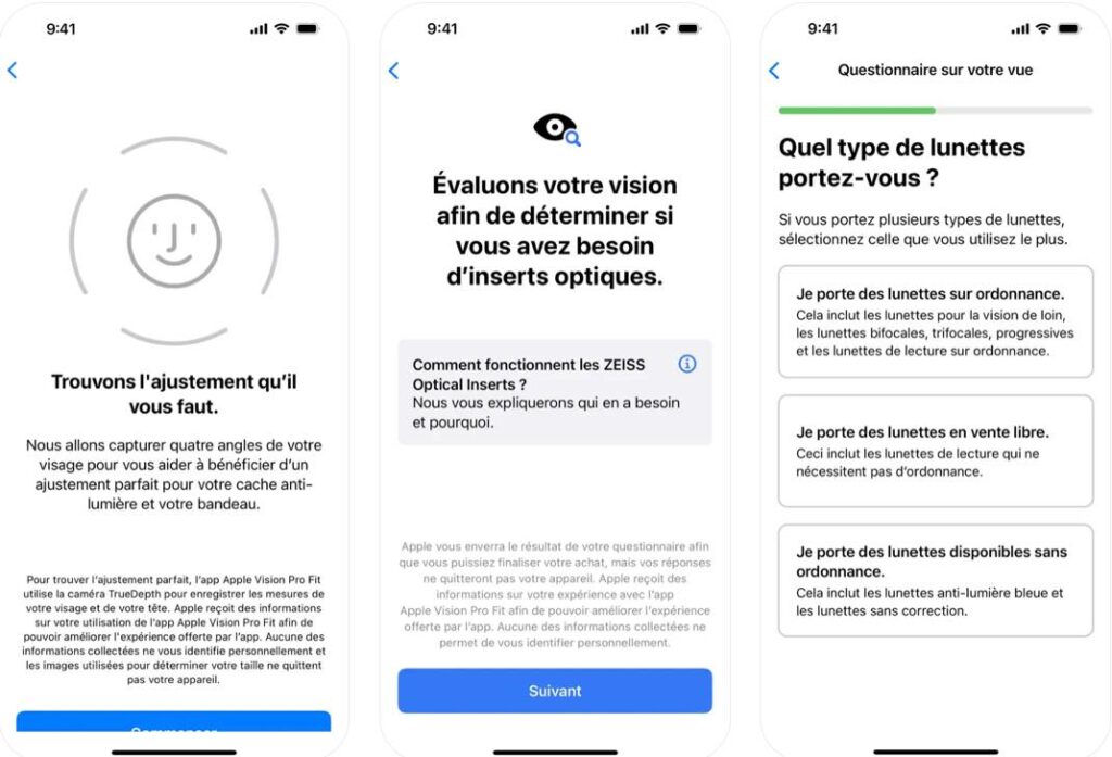 Apple vision pro fit : l'app pour ajuster votre casque avant achat
