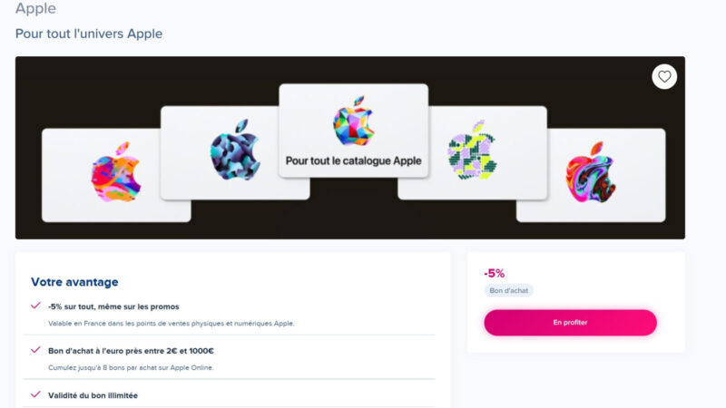 5 % de réduction chez Apple pour les clients de BoursoBank