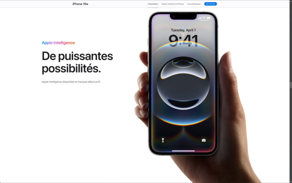 Apple intelligence en français disponible début avril