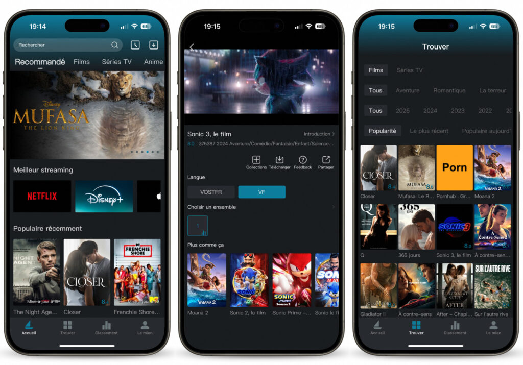 Kayaktime : une application de streaming illégal sur l'app store