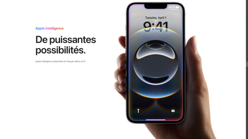 Apple intelligence en français disponible début avril