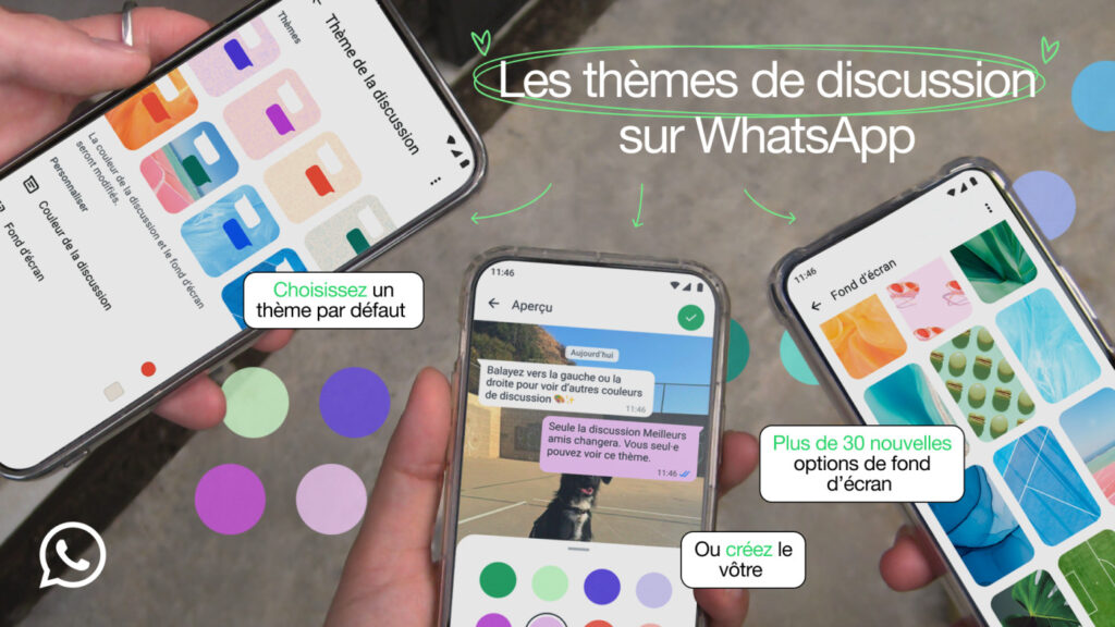 Whatsapp introduit des thèmes pour des conversations colorées
