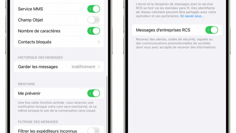 Le rcs sur iphone enfin disponible avec ios 18.4