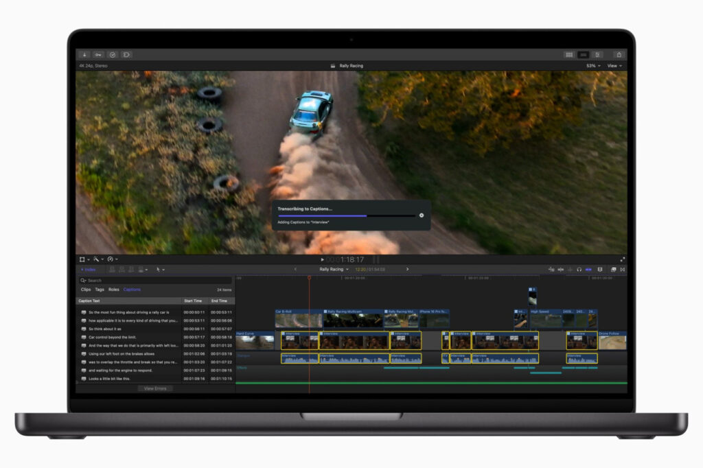 Mise à jour de final cut pro sur mac avec des nouveautés d'apple intelligence