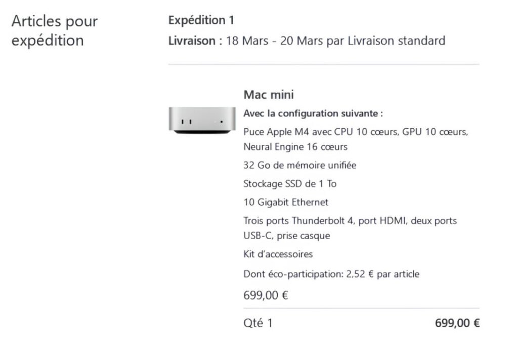 La bourde d'apple sur le mac mini m4 à 699 euros