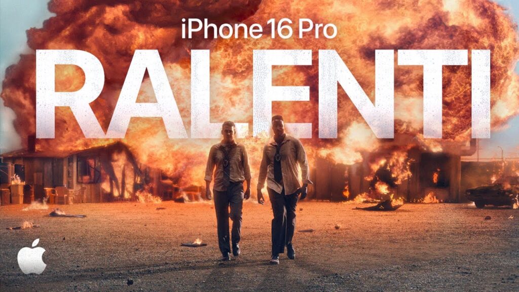 Pub d'apple pour l'iphone 16 pro et le ralenti en 4k