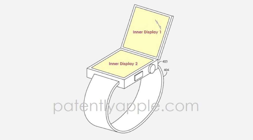Apple watch avec écran pliable et capteurs photo brevetés