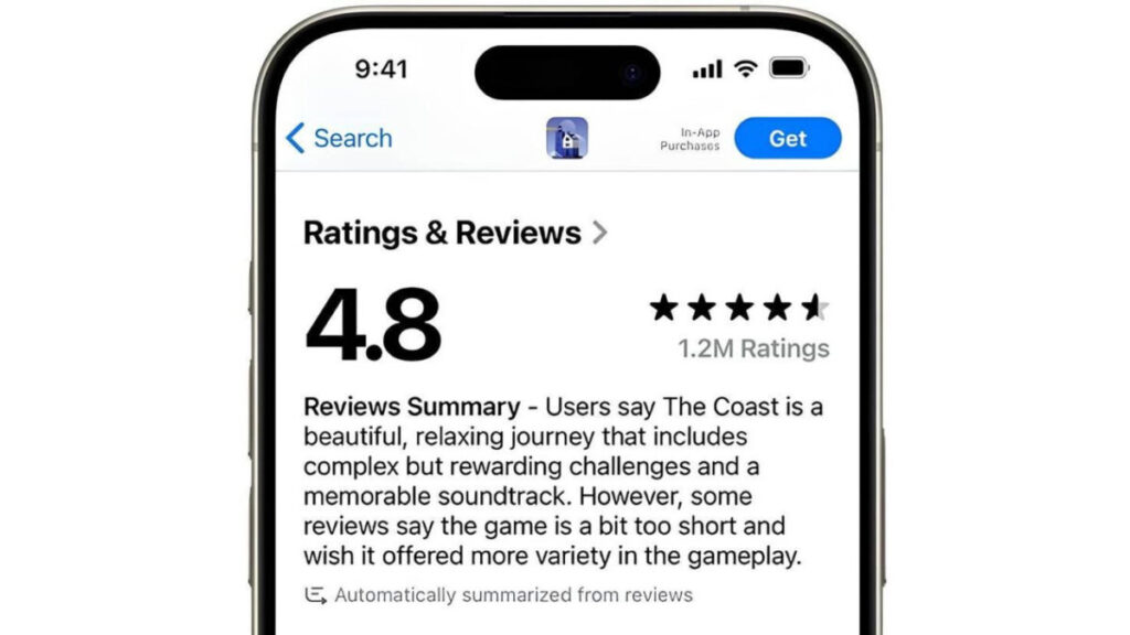 Lapp store utilise l'ia pour résumer les avis d'utilisateurs avec ios 18.4