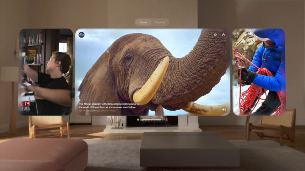 Nouvelles applications apple vision pro et galerie spatiale sur iphone