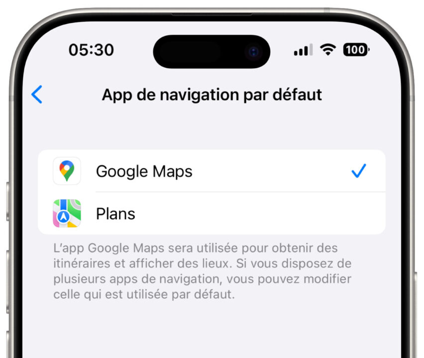 Google maps devient l'application de navigation par défaut sur iphone