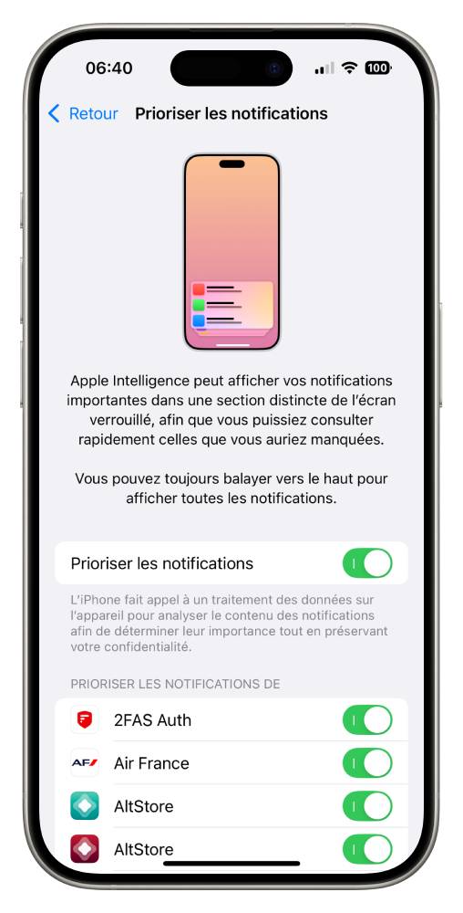 Les nouveautés de la bêta 2 d ios 18.4