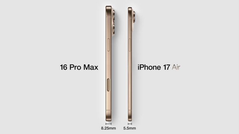L&rsquo;iphone 17 air pourrait atteindre 9,5 mm d&rsquo;épaisseur au niveau du bloc photo