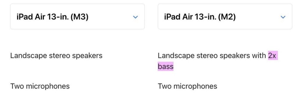 L'ipad air 13 pouces perd la fonction double bass