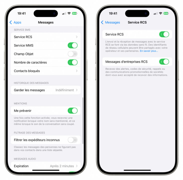 Ios 18.4 active le rcs sur iphone pour orange et sosh