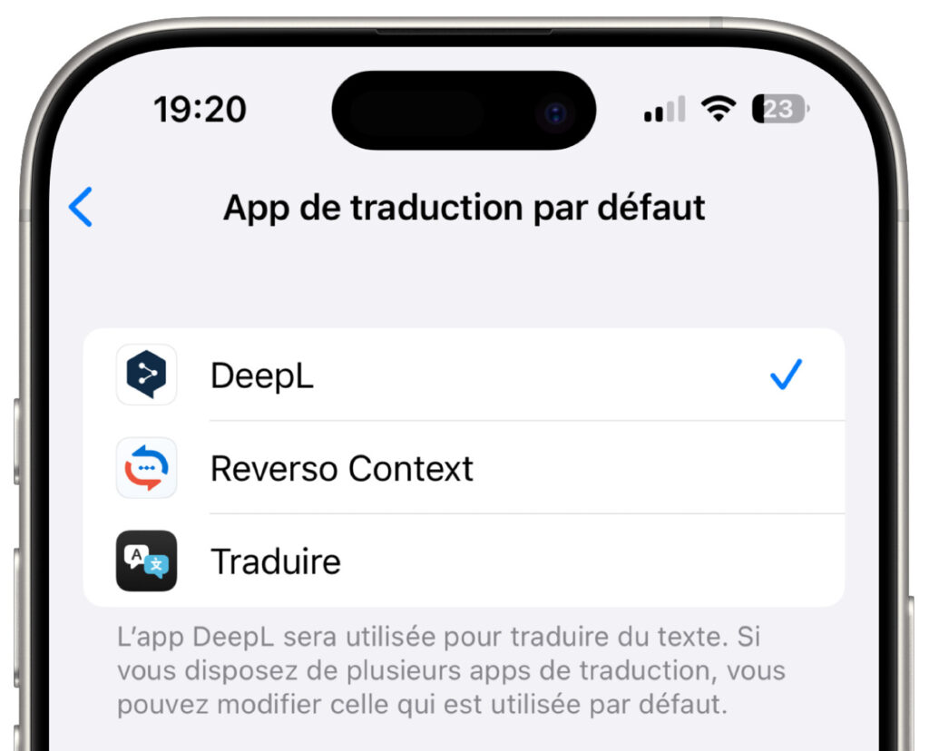 IOS 18.4 permet de choisir des applications de traduction par défaut