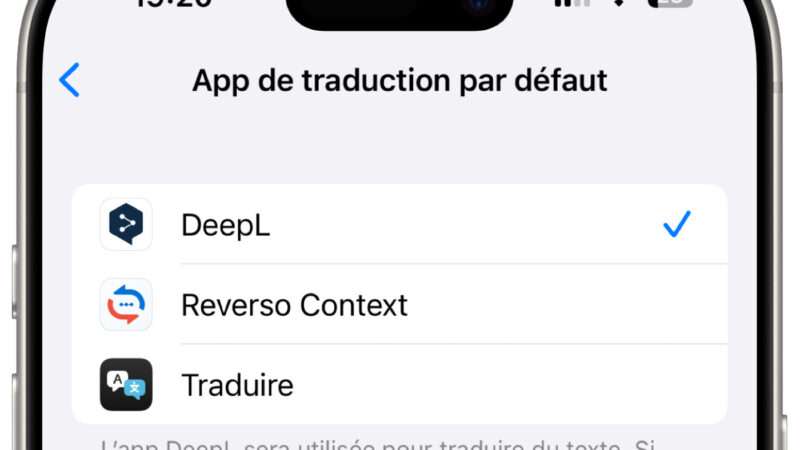 IOS 18.4 permet de choisir des applications de traduction par défaut