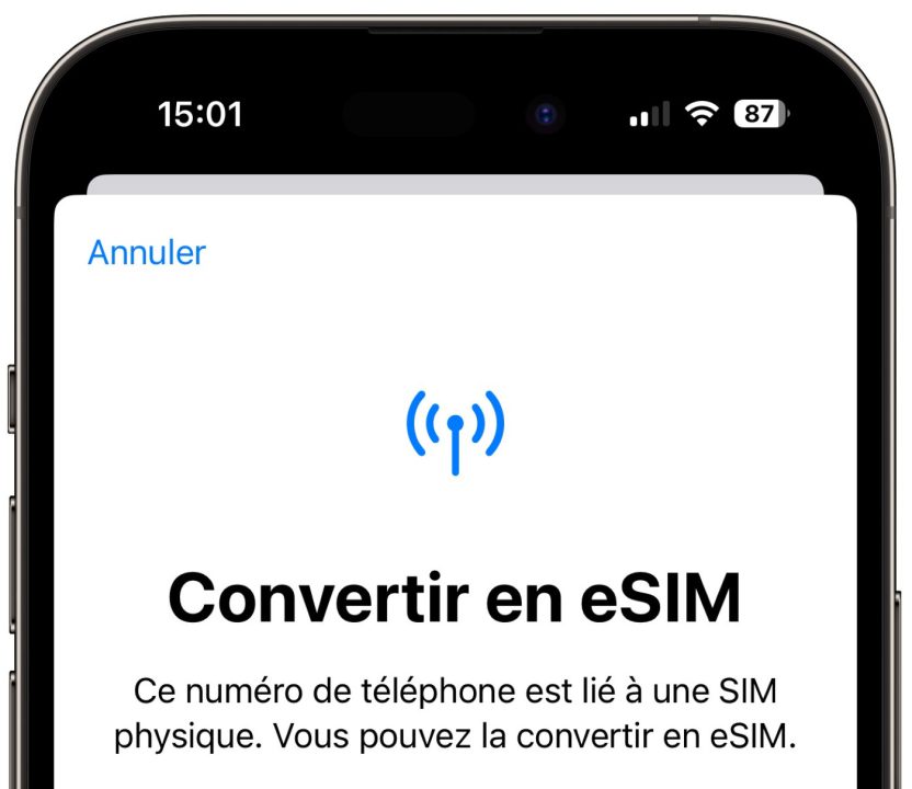 Ios 18.5 : free mobile active le transfert et la conversion eSIM