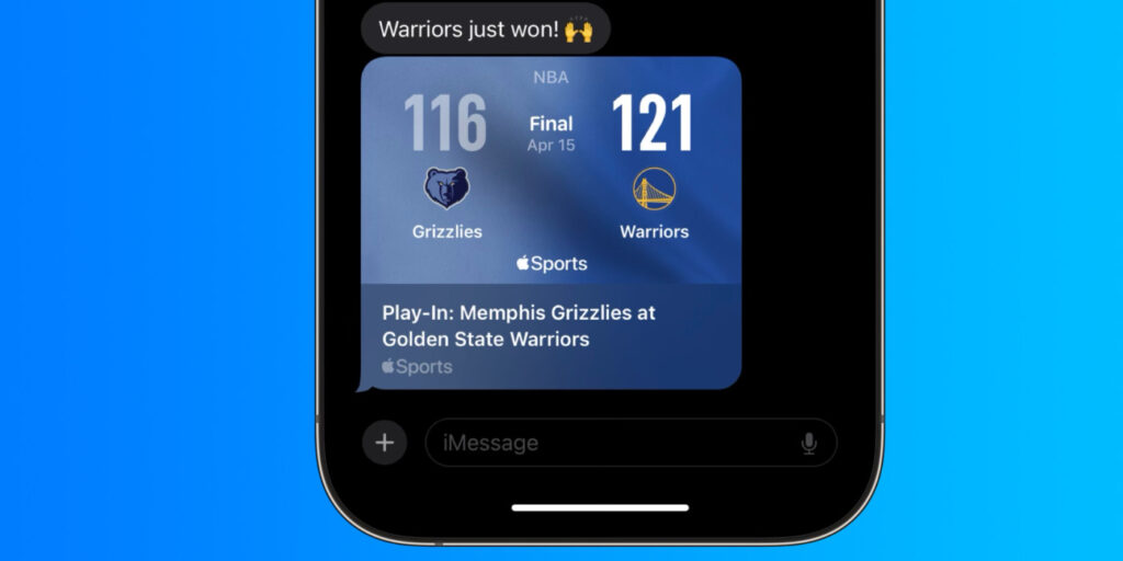 Apple sports introduit le partage social des game cards