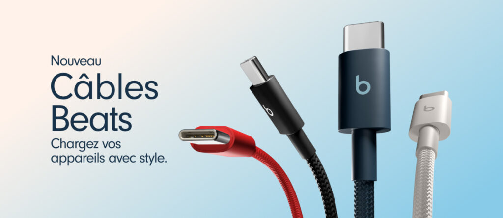 Câbles de charge beats maintenant disponibles en apple store